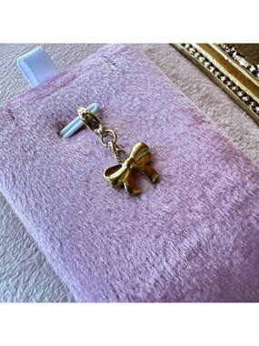 18k Gold PVD Stainless Steel Bow Charm With Lobster Claw Clasp - Waterproof